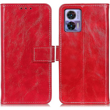 Mobigear Basic Motorola Edge 30 Neo Hoesje Bookcase Portemonnee - Rood