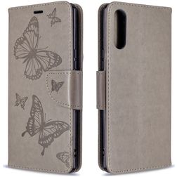 Mobigear Butterfly Sony Xperia L4 Hoesje Bookcase Portemonnee - Grijs