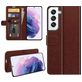 Mobigear Wallet Samsung Galaxy S22 Hoesje Bookcase Portemonnee - Bruin