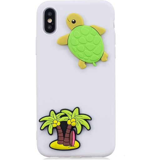 Mobigear Design iPhone XS Max Hoesje Flexibel TPU Backcover - Kokospalm aan Zee