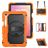 Mobigear SureGrip XGuard Samsung Galaxy Tab S11 Hoes Hard Kunststof,Siliconen Backcover + Stylus Houder + Schouderband + Standaard - Oranje