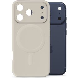 My Style Protective Flex iPhone 18 Pro MagSafe Hoesje Flexibel TPU Backcover - Antique White