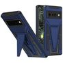 Mobigear Armor Stand Google Pixel 6 Pro Hoesje Hardcase Backcover Shockproof met Standaard - Blauw