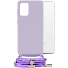 Mobilize Lanyard Gelly Samsung Galaxy A32 5G Flexibel TPU Hoesje met koord - Pastel Purple