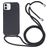 Mobigear Lanyard iPhone 16 Siliconen Hoesje met koord - Zwart