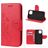 Mobigear Flowers iPhone 12 Pro Hoesje Bookcase Portemonnee - Rood