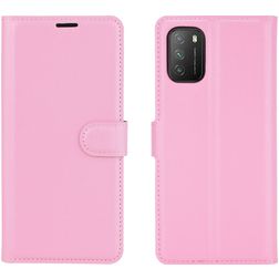 Mobigear Classic POCO M3 Hoesje Bookcase Portemonnee - Roze