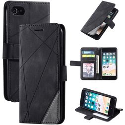 Mobigear Rhombus iPhone SE (2020) Hoesje Bookcase Portemonnee - Zwart