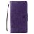 Mobigear Flowers iPhone 7 Hoesje Bookcase Portemonnee - Paars