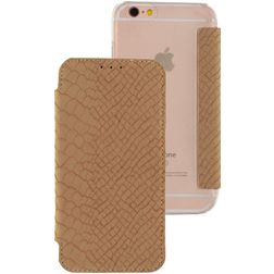 Mobilize Slim Gelly iPhone 6s Hoesje Bookcase - Snake Creamy Rose