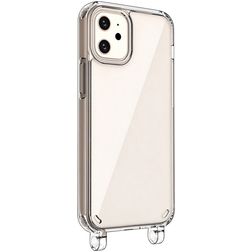 Mobigear Mix & Match Doorzichtig iPhone 12 Mini Flexibel TPU Hoesje met koord - Transparant