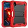 Mobigear ShieldStand iPad Mini 6 (2021) Hoes Hard Kunststof,Siliconen Backcover + Stylus Houder + Standaard - Zwart / Rood