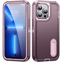 Mobigear Rugged Stand iPhone 14 Hoesje Hardcase Backcover Shockproof met Standaard - Paars