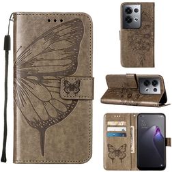 Mobigear Butterfly OPPO Reno 8 Pro 5G Hoesje Bookcase Portemonnee - Grijs