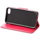 Mobigear Flowers iPhone SE (2020) Hoesje Bookcase Portemonnee - Magenta