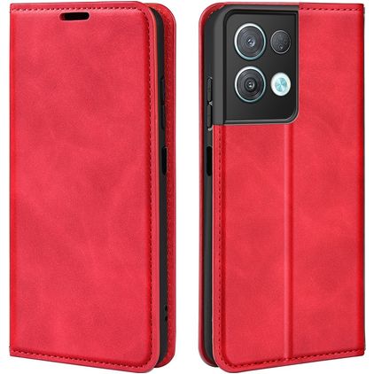 Mobigear Retro Slim OPPO Reno 8 Pro 5G Hoesje Bookcase Portemonnee - Rood