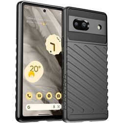 Mobigear Groove Google Pixel 7a Hoesje Flexibel TPU Backcover - Zwart