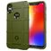 Mobigear Rugged Shield Motorola One Power Hoesje Flexibel TPU Backcover Shockproof - Groen