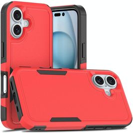 Mobigear Heavy Armor iPhone 16 Hoesje Hardcase Backcover Shockproof - Rood