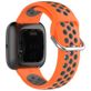 Mobigear Sport Plus Buckle Siliconen Fitbit Versa 2 Bandje Gespsluiting - Oranje / Grijs
