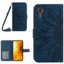 Mobigear Sunflower Samsung Galaxy Xcover 7 Hoesje Bookcase Portemonnee - Marineblauw