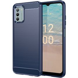 Mobigear Brushed Slim Nokia G42 Hoesje Flexibel TPU Backcover - Blauw