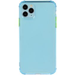 Mobigear Cushion iPhone 12 Pro Max Hoesje Flexibel TPU Backcover Shockproof - Blauw