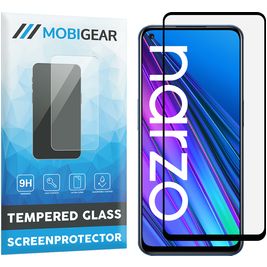 Mobigear Premium Realme Narzo 30 5G‎ Glazen Screenprotector - Case Friendly - Zwart