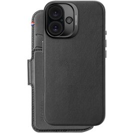 Decoded Detachable Wallet iPhone 16 MagSafe Hoesje Echt Leer Uitneembare 2in1 Bookcase Portemonnee - Zwart