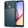 Mobigear Groove Samsung Galaxy A21 Hoesje Flexibel TPU Backcover - Groen