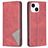 Mobigear Rhombus Slim iPhone 15 Hoesje Bookcase - Rood
