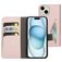 Mobiparts Classic Wallet iPhone 15 Hoesje Bookcase Portemonnee - Roze