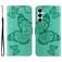 Mobigear Butterfly Samsung Galaxy A26 Hoesje Bookcase Portemonnee - Groen