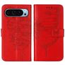 Mobigear Butterfly Google Pixel 9 Hoesje Bookcase Portemonnee - Rood