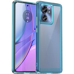 Mobigear Crystal Motorola Edge 40 Hoesje Hardcase Backcover - Transparant / Turquoise