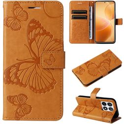Mobigear Butterfly Xiaomi 14T Pro Hoesje Bookcase Portemonnee - Cognac