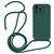 Mobigear Lanyard iPhone 14 Pro Siliconen Hoesje met koord - Donkergroen
