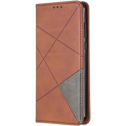 Mobigear Rhombus Slim Huawei P40 Hoesje Bookcase - Bruin