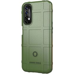 Mobigear Rugged Shield Realme 7 Hoesje Flexibel TPU Backcover Shockproof - Groen