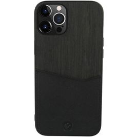 Valenta Card Slot iPhone 13 Pro Hoesje Echt Leer Backcover met Pasjeshouder - Zwart