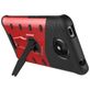 Mobigear Grip Stand Motorola Moto C Plus Hoesje Hardcase Backcover Shockproof met Standaard - Rood