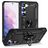 Mobigear Armor Ring Samsung Galaxy S23 Plus Hoesje Hardcase Backcover Shockproof met Ringhouder - Zwart