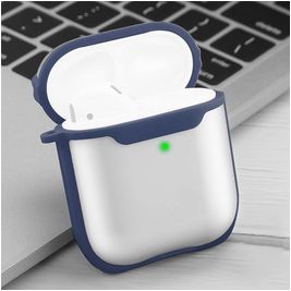 Mobigear Shockproof Apple AirPods 2 Hoesje Flexibel TPU - Donkerblauw