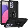 Mobigear Armor Ring Samsung Galaxy A33 Hoesje Hardcase Backcover Shockproof met Ringhouder - Zwart