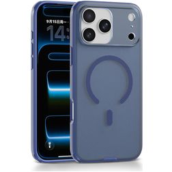 Mobigear Shockproof Grip iPhone 17 Pro MagSafe Hoesje Hardcase Backcover - Blauw