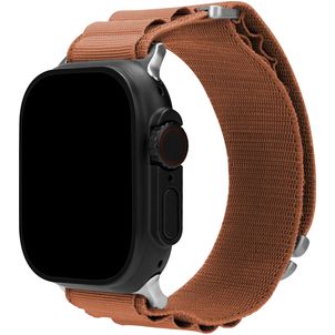 Mobilize Alpine Nylon Apple Watch Bandje Gespsluiting - 42/41/40/38 mm - Terracotta