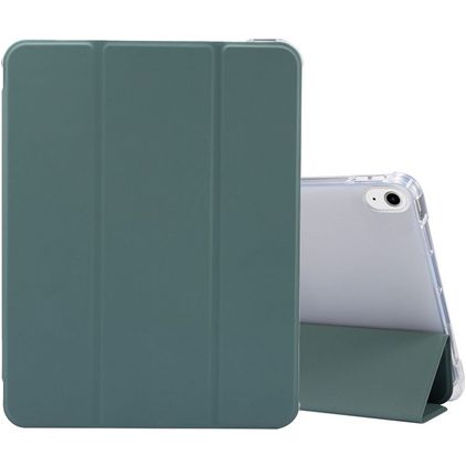 Mobigear Tri-Fold Gel iPad Air 4 (2020) Hoes TPU,Kunstleer Bookcase + Stylus Houder - Groen