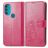 Mobigear Clover Motorola Moto G71 5G Hoesje Bookcase Portemonnee - Magenta
