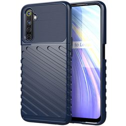 Mobigear Groove Realme 6 Hoesje Flexibel TPU Backcover - Blauw