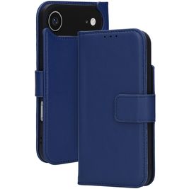 Mobiparts Wallet iPhone Air MagSafe Hoesje Echt Leer Bookcase Portemonnee - Blauw